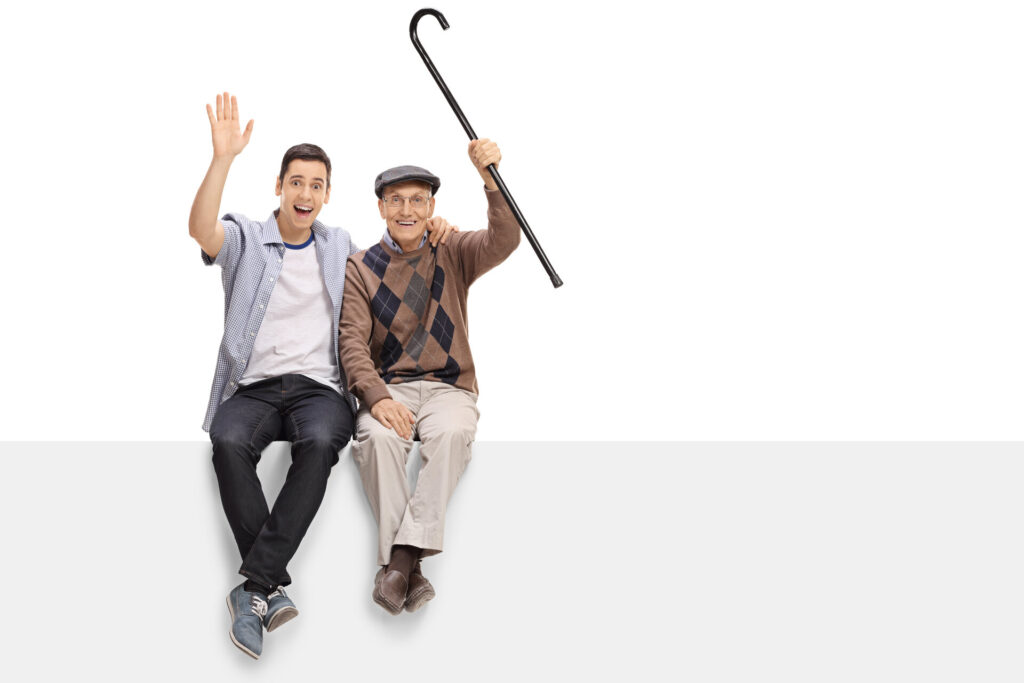 junger und alter Mann